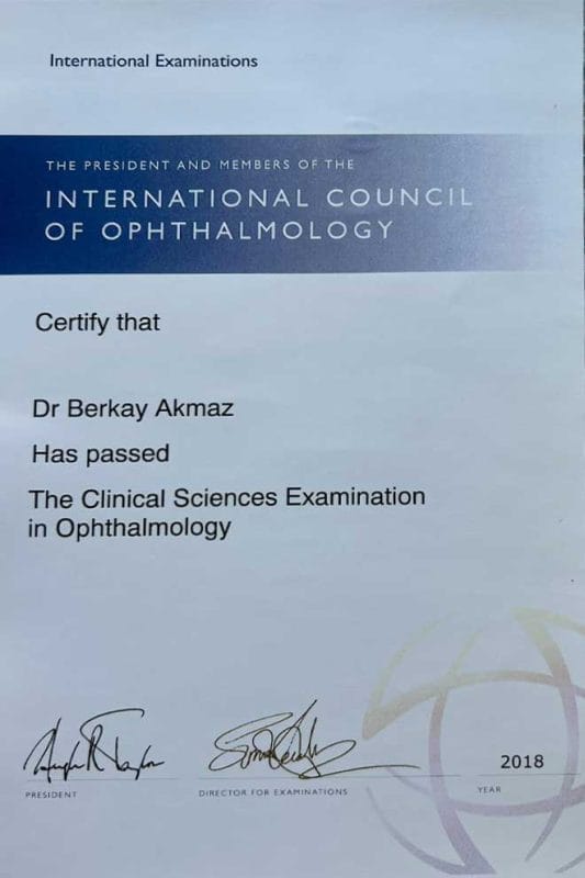 The Clinical Sciences Examination in Ophthalmology