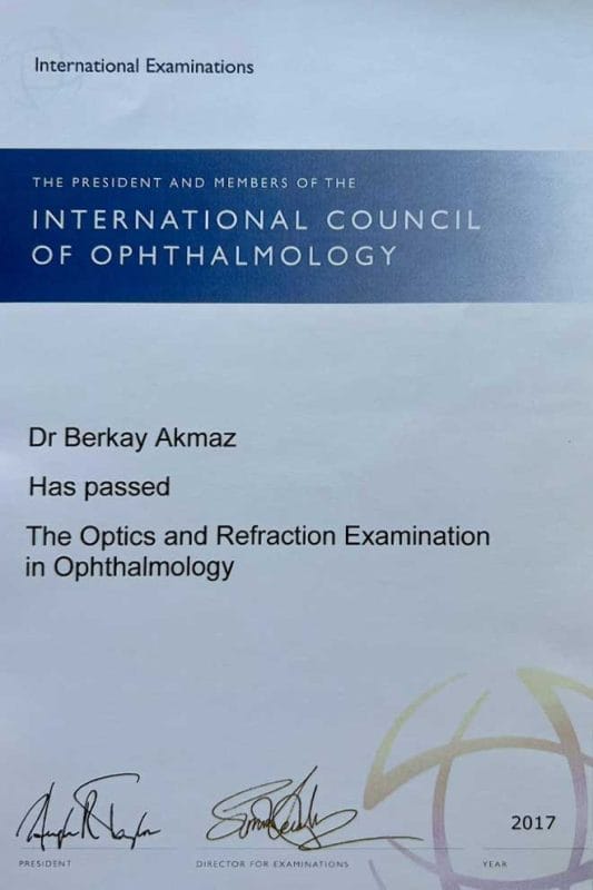 The Optics and Refraction Examination in Ophthalmology